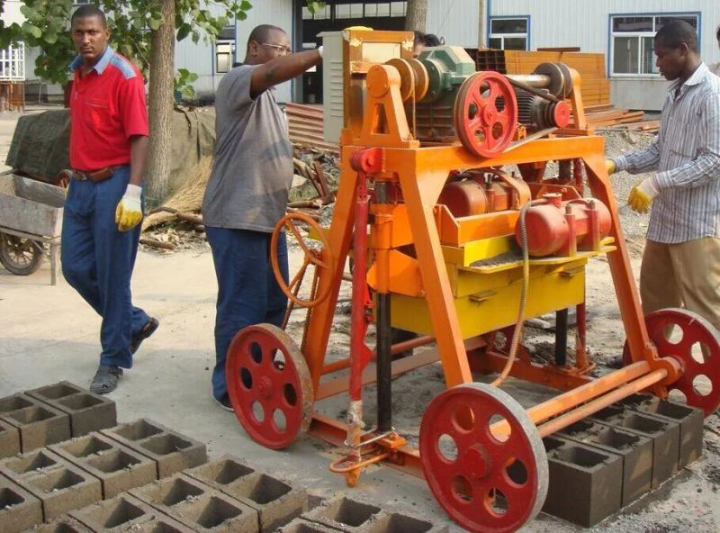 Factory Price Qmy4-45 Movable Concrete Cement Hollow Soild Block Making Machine with High Output