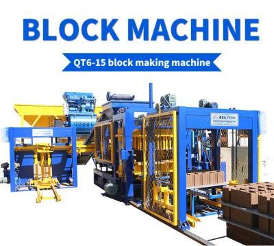 Qt6-15 Paver Brick Block Machine Full Automatic Concrete Moulding Hollow Block Brick Making Machinery