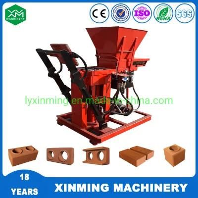 Wide Used Xm2-25 Clay Soil Interlocking Block Making Machine Mud Brick Machine for Sale