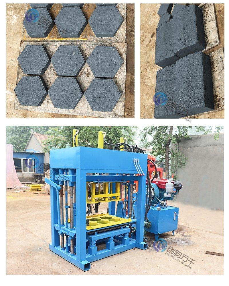 High Efficiency Qt4-30 Diesel Engine Brick Machine Hand Operated Cement Sand Brick Making Machine