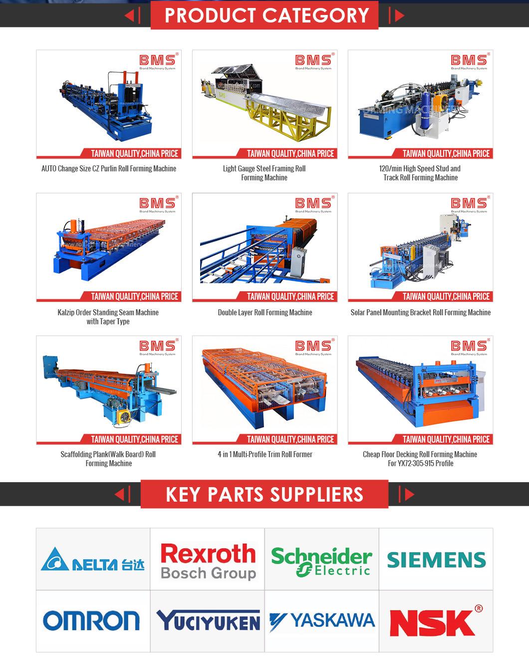 BMS PLC Control System Cu Stud and Track Roll Forming Machine