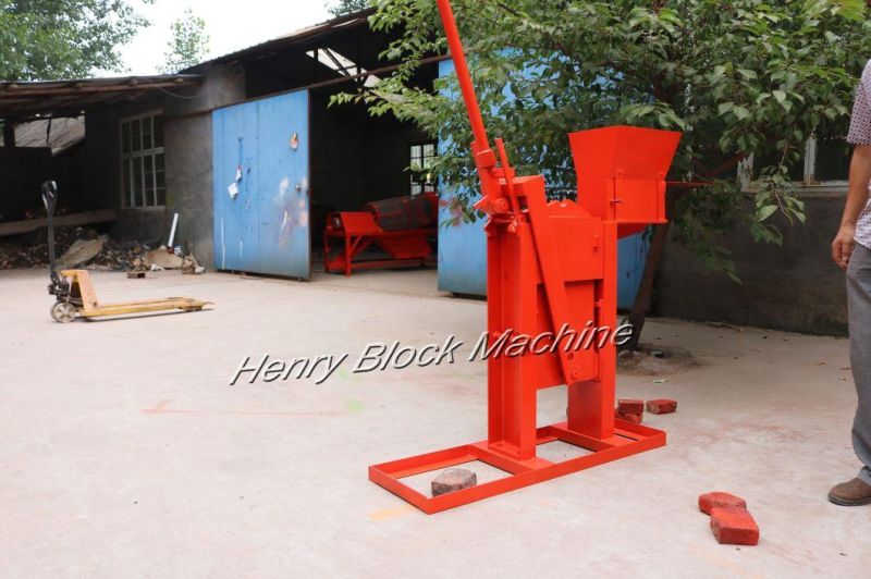 Qmr2-40 Lego Manual Clay Soil Ecological-Brick-Machine Construction Machine for Sale