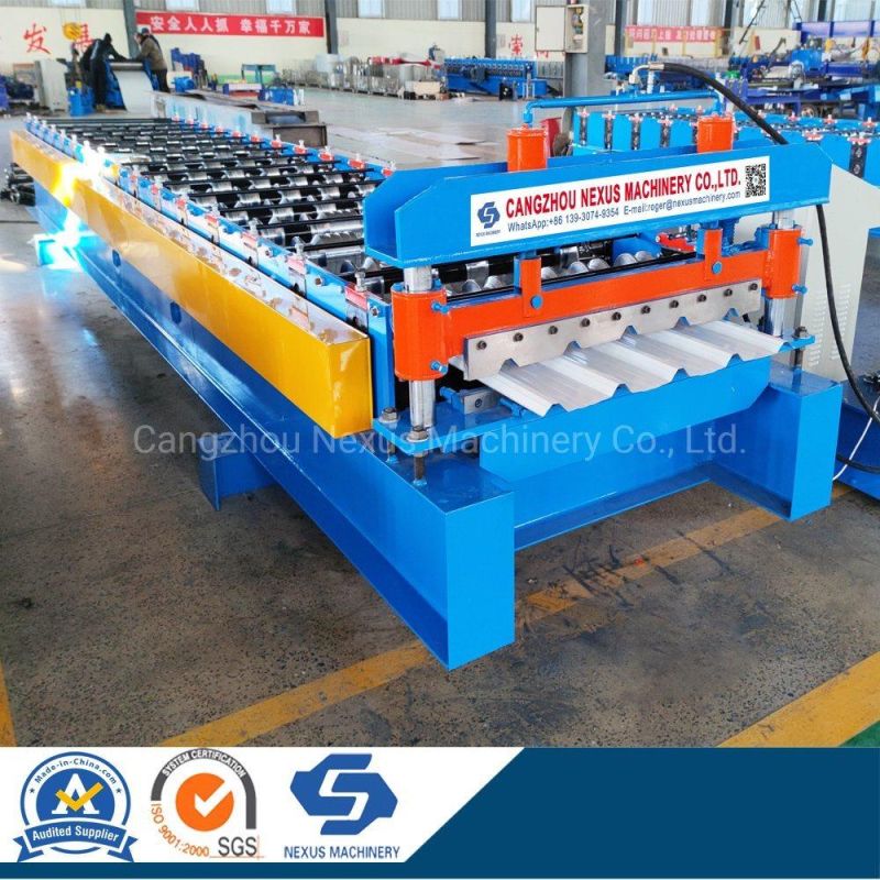 Widespan Roof Sheet Roll Forming Machine 760 Metal Longspan Trapezoidal Roofing Machinery