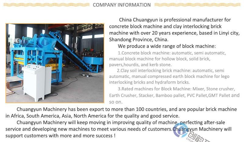 Qt4-26 Semi-Automatic Concrete Cement Block Machine for Paver Block and Kerb Stone in Africa