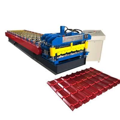 Zimbabwe Sells Well Glazed Roof Tile Roll Forming Machine Step Tile Roofing Sheet Forming Machinery