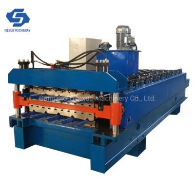 Double Layer Roll Forming Machine Tr4/Tr5 Aluzinc Sheet in Peru Market