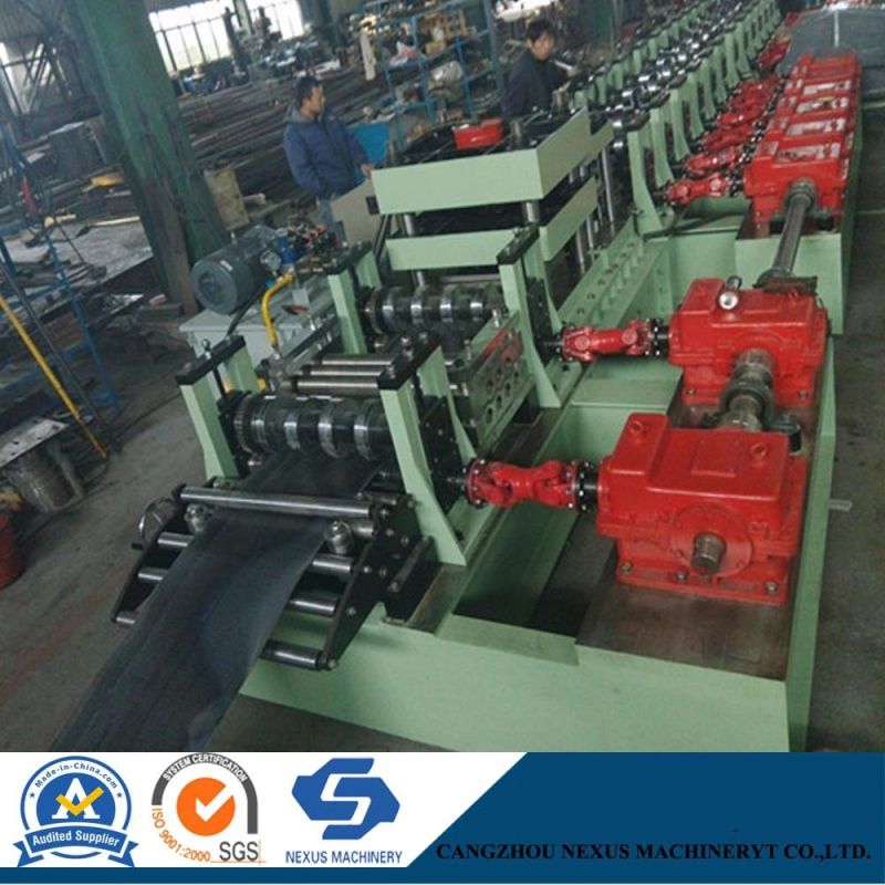 Highway Safety Standard Size W Beam Roll Forming Equipment Guardrail Making Machine