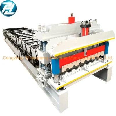 Color Steel Cold Roof Tile Making Machine/Step Tile Roofing Sheet Roll Forming Machine in China.