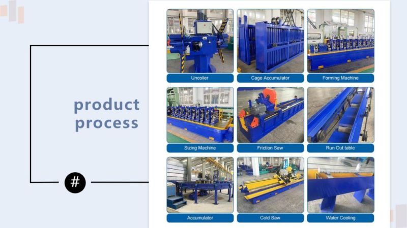 Factory Price Automatic Welding Iron Stainless Steel Pipe Production Line Round Pipe Making Machine