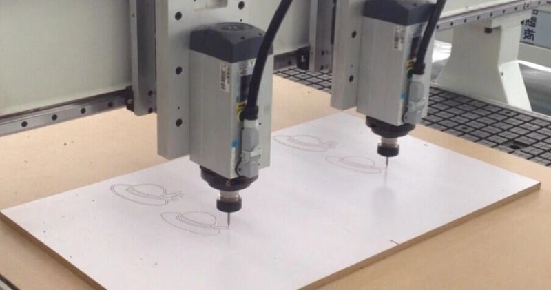 Two Spindles CNC Engraving Wood Router