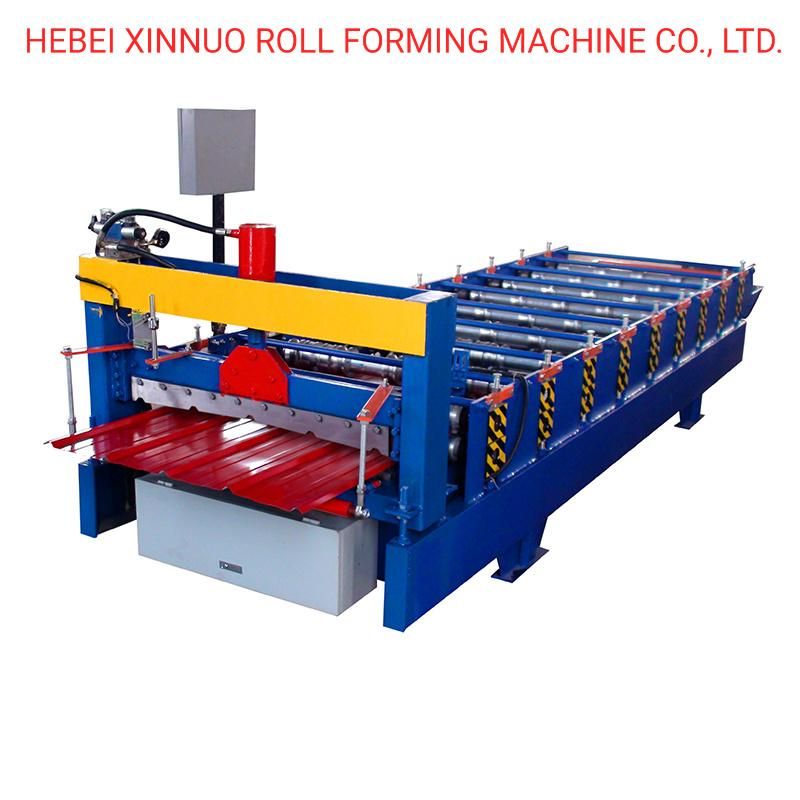 900 Chrome Plating Coating Profile Roofing Tile Trapezoidal Roof Sheet Roll Forming Machine