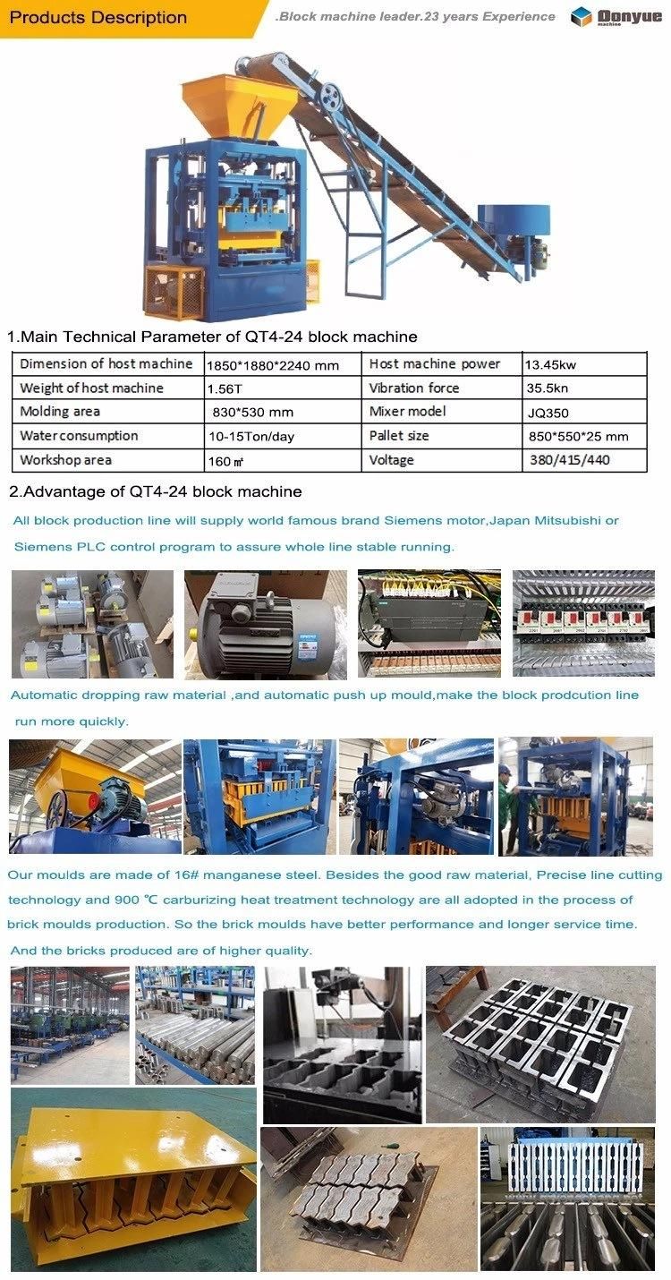 Home Industry Machinery Qt4-24 Brick Production Line