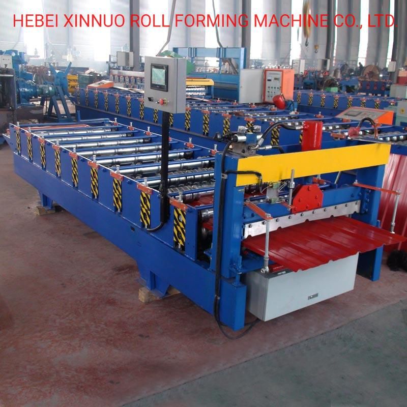 900 Chrome Plating Coating Profile Roofing Tile Trapezoidal Roof Sheet Roll Forming Machine