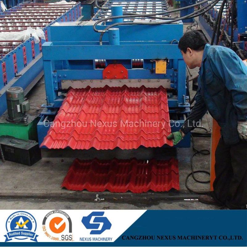 Metal Step Tile Q Tile Glazed Tile Roofing Sheets Roll Forming Machine