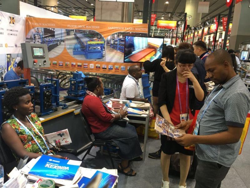 Hebei Xinnuo Russia Type C18 Zinc Roofing Sheet Roll Forming Machine to Brazil