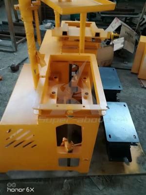 Manual Compressed Earth Block Machine Hby2-15 Cement Interlock Brick Machine