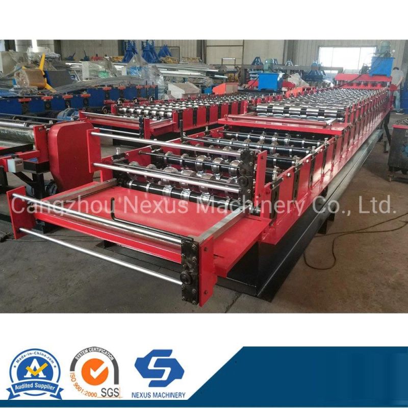Double Layer Corrugated Color Steel Wall Roof Tile Roll Forming Machine