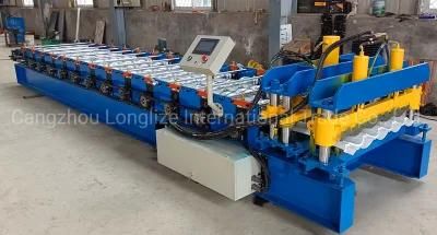 Colored Steel Sheet Step Tile Glazed Roof Roll Forming Machine Supplier