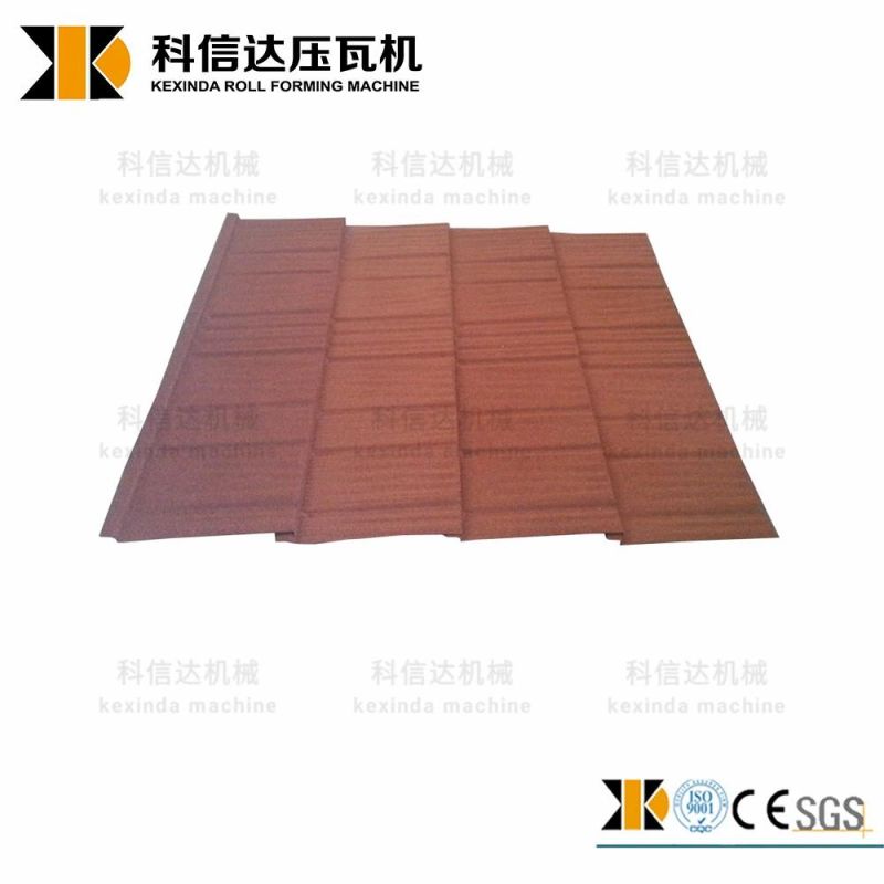 Color Stone Coated Steel Metal Roof Tiles Making Machine