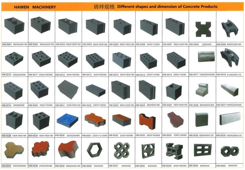 Hollow Concrete Block/Brick Making Machine Cement Paver Block/Brick Construction Machinery (Qt6-15)