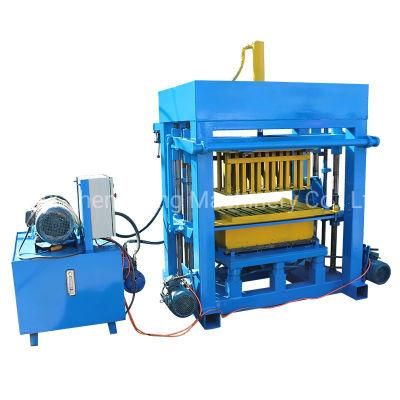 Small Semi-Automatic Qt4-40 Concrete Hollow Block Makingmachine