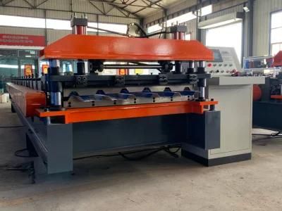 Two Kinds of Trapezoid Profile Roofing Sheet Making Trapezoidal Roof Panel Roll Forming Machine