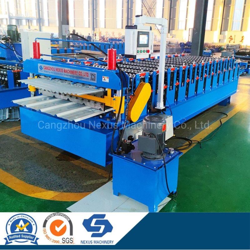 Double Deck Roll Forming Machine for Metal Ribtype Corrugated Roof Sheet with 1220mm Coil Width