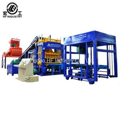 Qt5-15 Road Construction Equipments Concrete Hollow Solid Block Brick Making Machine