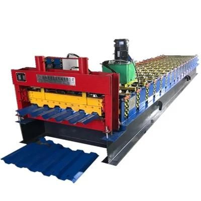 Building Material Wall Panel Metal Roofing Fascia Trapezoidal Tile Roll Forming Machine