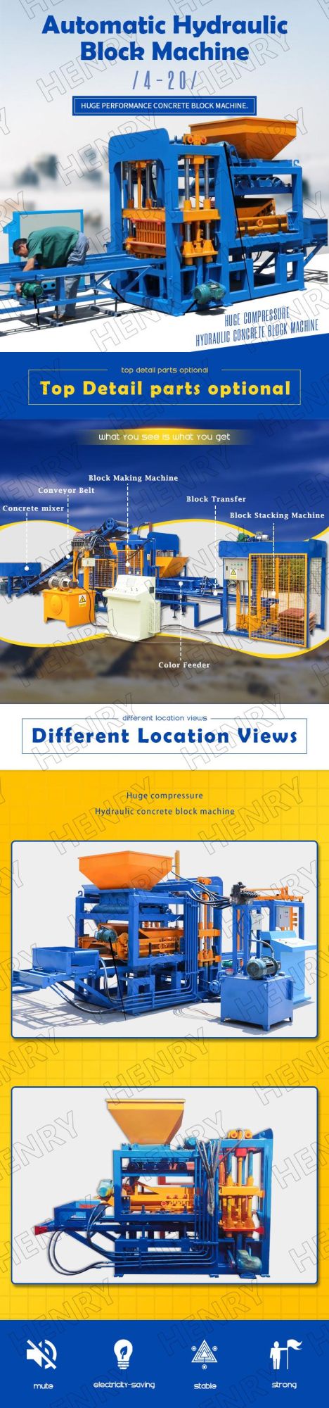 Concrete Block Making Machine Mould Paving Qt4-20 Block Making Machine