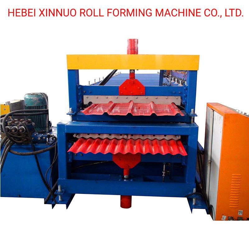 Zink Corrugation Sheet Rolling Forming Machine Double Layer Automatic Machine Hydraulic Cutting Machine in China