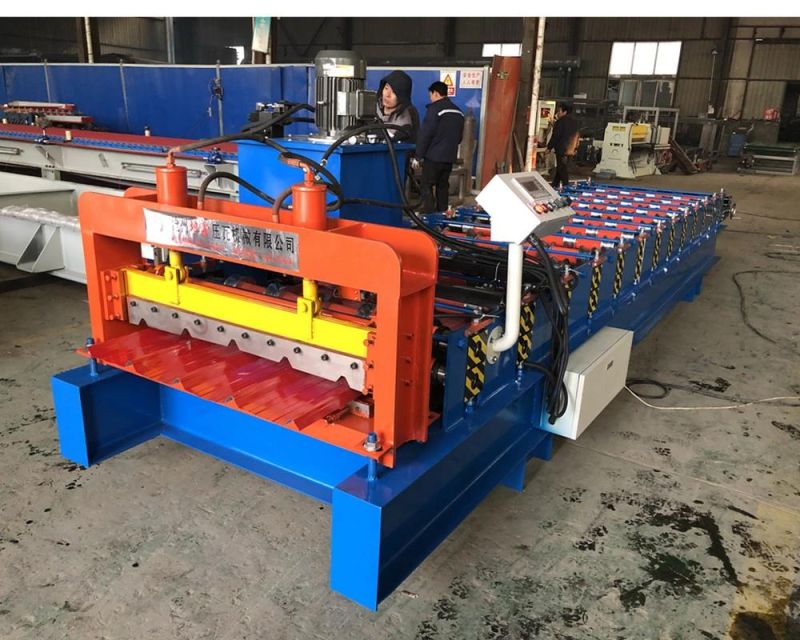 Steel Trapezoidal Sheet Tile Making Roll Forming Machine/5 Rib Metal Ibr Roof Sheetmaking Machine