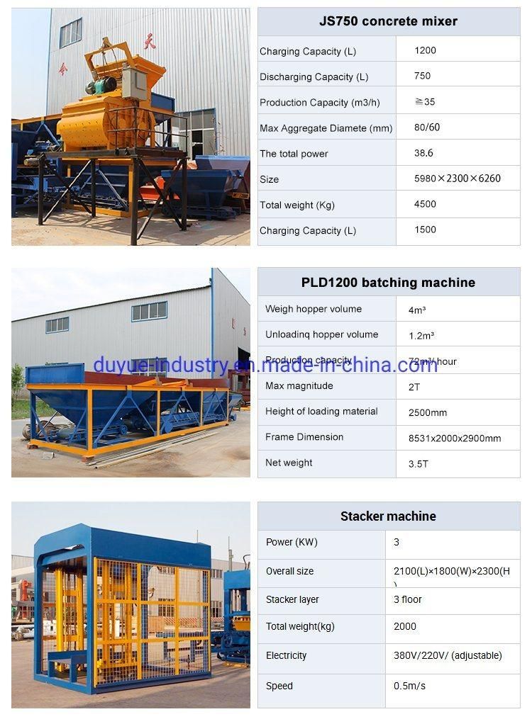 Donyue Qt8-15 Hydraulic Concrete Hollow Block Making Machine Color Pavement Brick Machine for Sale