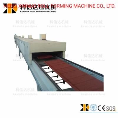 Color Stone Coated Steel Metal Roof Tiles Making Machine