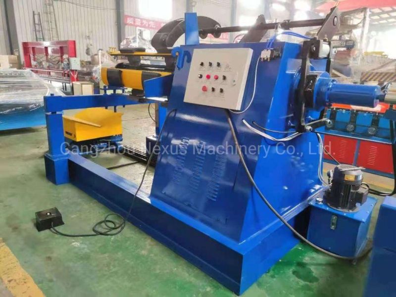 7 Ton Hydraulic Decoiler Uncoiler Machine with Coil Car Automatic Decoiling Machinery