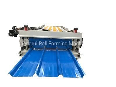 Tr4 /Tr5 Metal Roofing Sheets Roll Forming Machine for Peru Market /M&aacute; Quina Perfiladora De L&aacute; Minas De Techo De Metal