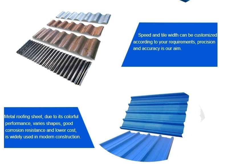 Three Type Corrugated Roof Tile Making Machine for Roof and Wall Panel