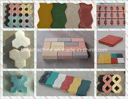 Hydraulic Concrete Cement Hollow Solid Colorful Paving Brick Making Machine for Factory Constrution