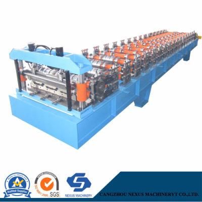 PLC Control Colored Cold Steel Step Tile Roofing Sheet Roll Forming Machine