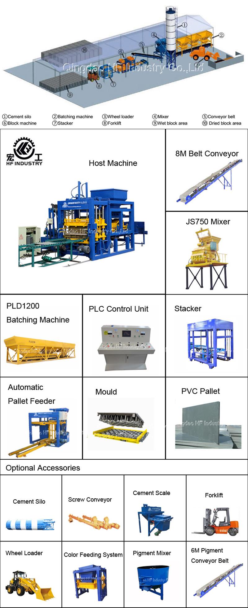 Qt8-15 Automatic Concrete Block Making Machine Brick Machine