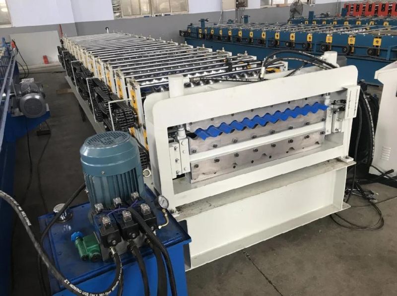 Ibr Glazed Metal Tile Double Layer Roof Panel Roll Forming Machine Roller Forming Machine