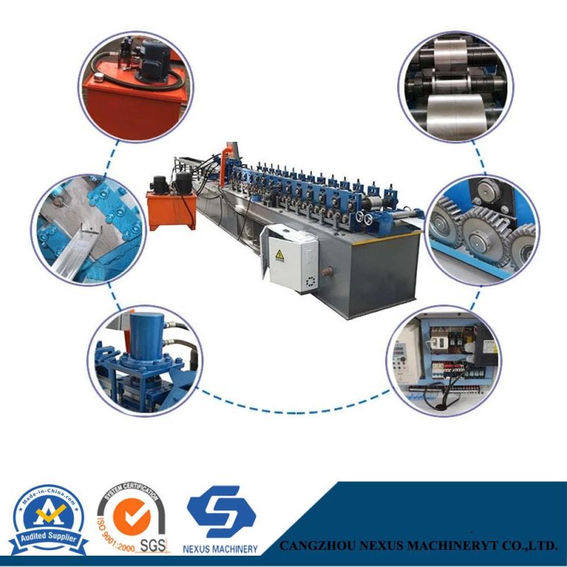 Steel Double C and U Shape Roll Making Line Light Steel Stud Frame Form Machine to Make Drywall Profiles