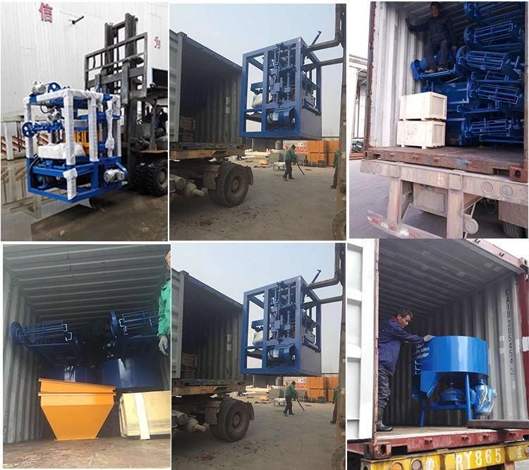 Qt4-24 Best Selling Semi-Automatic Block Brick Making Machine Paver Machine