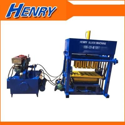 Qtj4-30 Small Scale Hydraulic Diesel Engine Concrete Hollow Block Machine Paver Machine Curbstone Machine Best Sale in Africa 2020