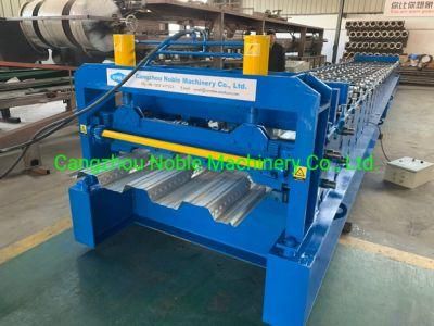 Manufacturer Metal Floor Decking Forming Machine with Track Cutting Thickness 0.8-1.5mm