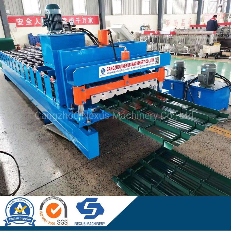Colorful Steel Q Tile Sheet Roll Forming Machine Metal Step Glazed Roof Tiles Making Machinery