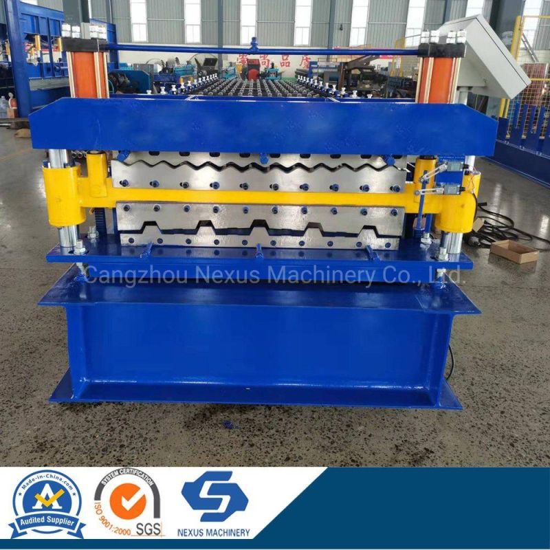 Double Layer Roof Sheet Roll Forming Machine Steel Trapezoidal Roofing Making Machine