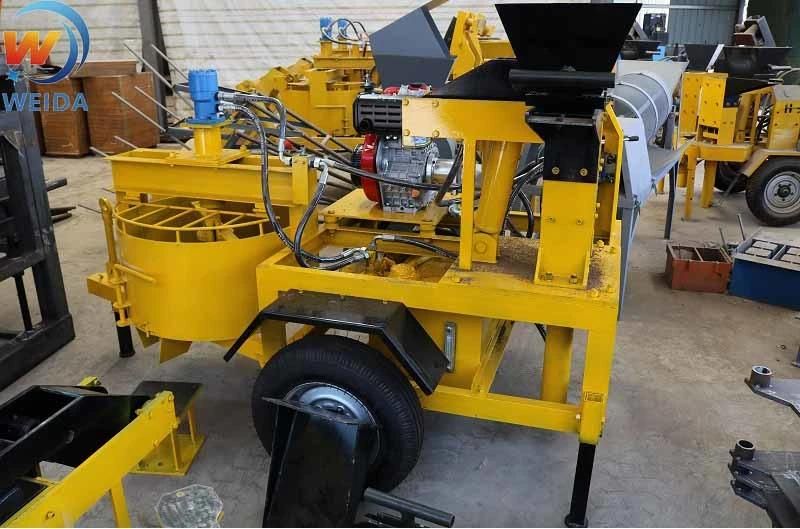 Compressed Soil Earth Clay Interlocking Lego Block Making Machine by Diesel Engine