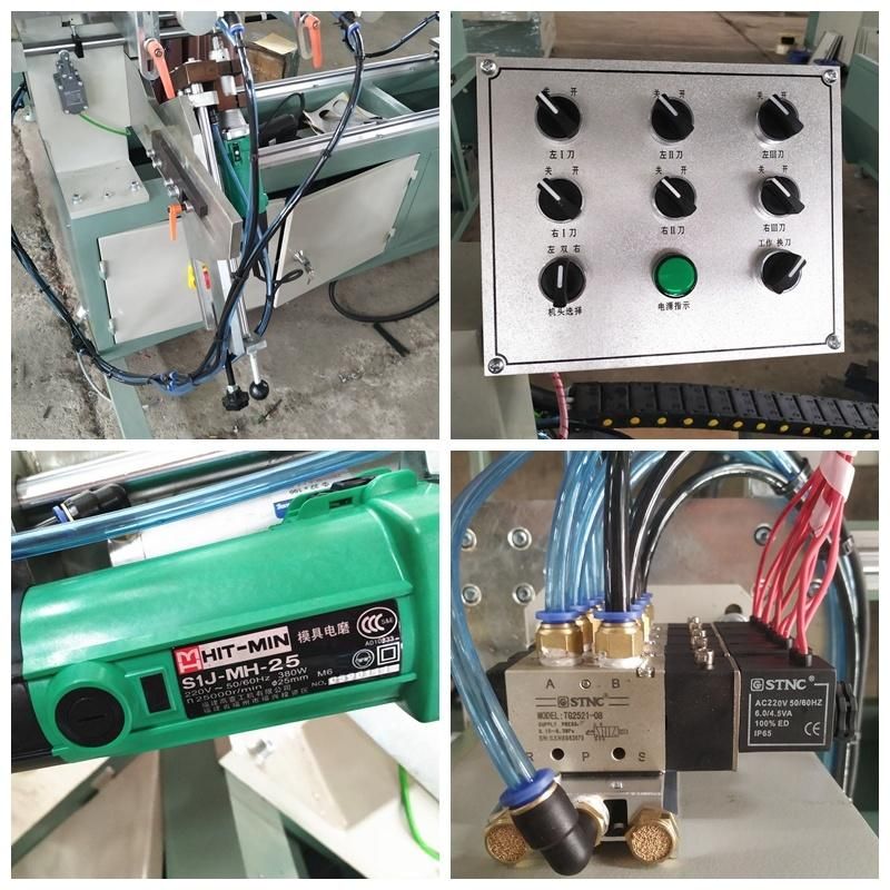 Double Head Automatic Water Slot Milling Machine UPVC Window Machine