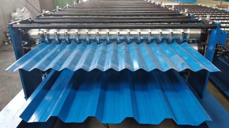 Double Corrugated Roofing Sheet Roll Forming Machine Tile Making Machine Manufacturer